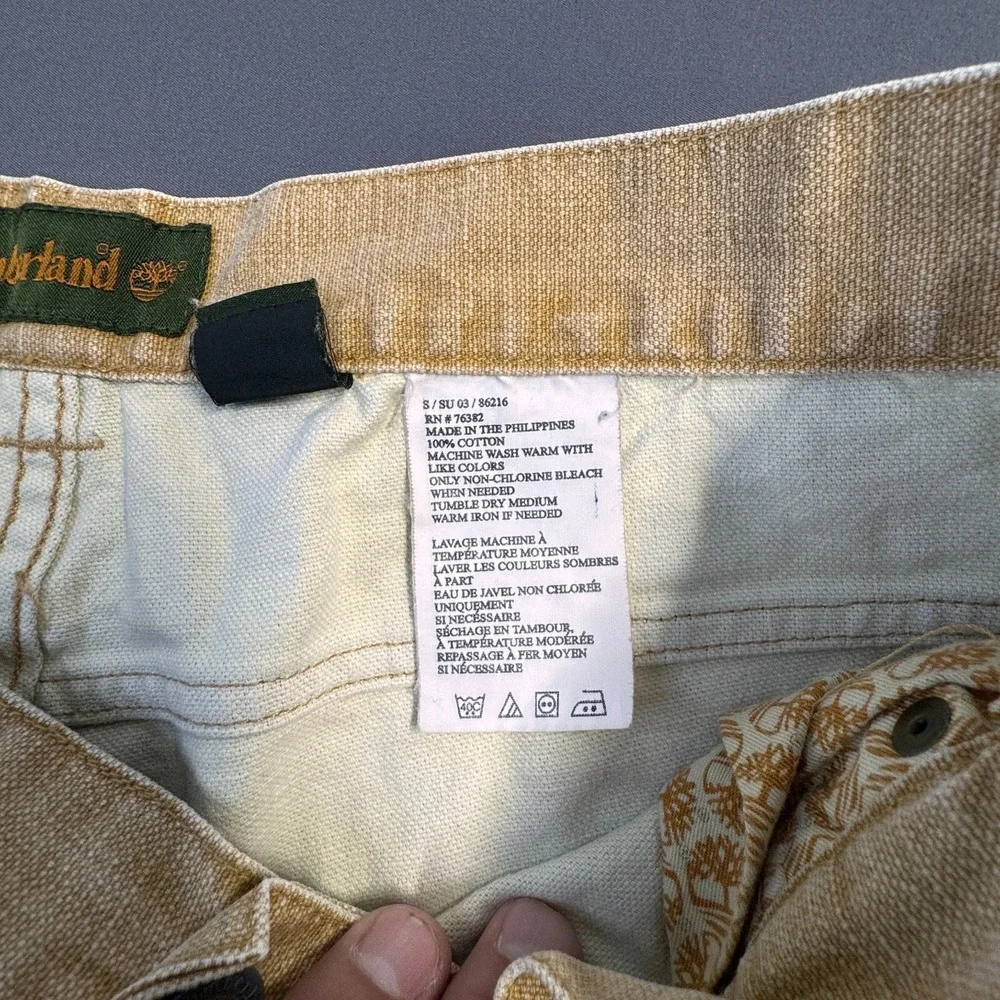 Timberland Mens‎ Canvas Carpenter Shorts Tan Khaki Cotton Relaxed Fit 36 Waist